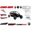 BODY - DECALS - 2025 CAN AM MAVERICK MAX TURBO RR RS 72 INCH - FIERY RED METALLIC - 72" WIDTH