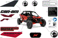 BODY - DECALS - 2026 CAN AM MAVERICK R MAX X - LEGION RED - 77" WIDTH