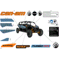 BODY - DECALS - 2026 CAN AM MAVERICK MAX TURBO RR DS - SCANDI BLUE - 64" WIDTH