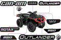 BODY - FEATURE DECALS - 2018 CAN AM OUTLANDER 4X4 NORTH EDITION 850 EFI - BRIGHT WHITE