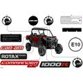BODY - DECALS - 2026 CAN AM COMMANDER 1000R EFI XT - FIERY RED METALLIC - 64" WIDTH - (2)
