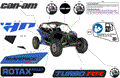 BODY - DECALS - 2024 CAN AM MAVERICK TURBO RR X RS 72 INCH - DAZZLING BLUE - 72" WIDTH CALI