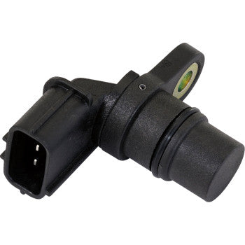 Black plastic Arctic Cat speed sensor with cylindrical body and three-pin connector plug.