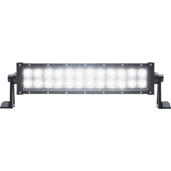 The Spot Flood Light Bar LED 13" by Optronics Inc. is a rectangular light with bright white LEDs, an IP65-rated die cast aluminum housing, and two adjustable black brackets, shown front-facing against a plain background.