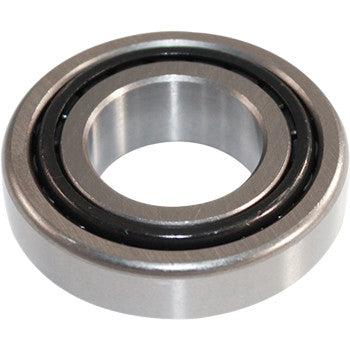 A close-up of the Bearing Hub Strut Front Inner Outer Rear Axle by Epi, showcasing its circular metal design with visible high performance inner and outer rings and ball bearings set in a groove.