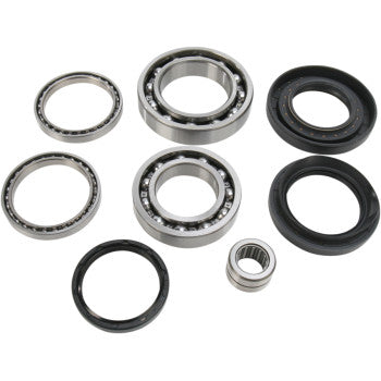 The Honda Differential Bearing Seal Kit Rear by Moose Offroad features metal high-speed EMQ bearings and TC rubber seals, displayed on a white background.