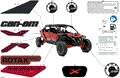 BODY - DECALS - 2025 CAN AM MAVERICK R MAX X - LEGION RED - 77" WIDTH