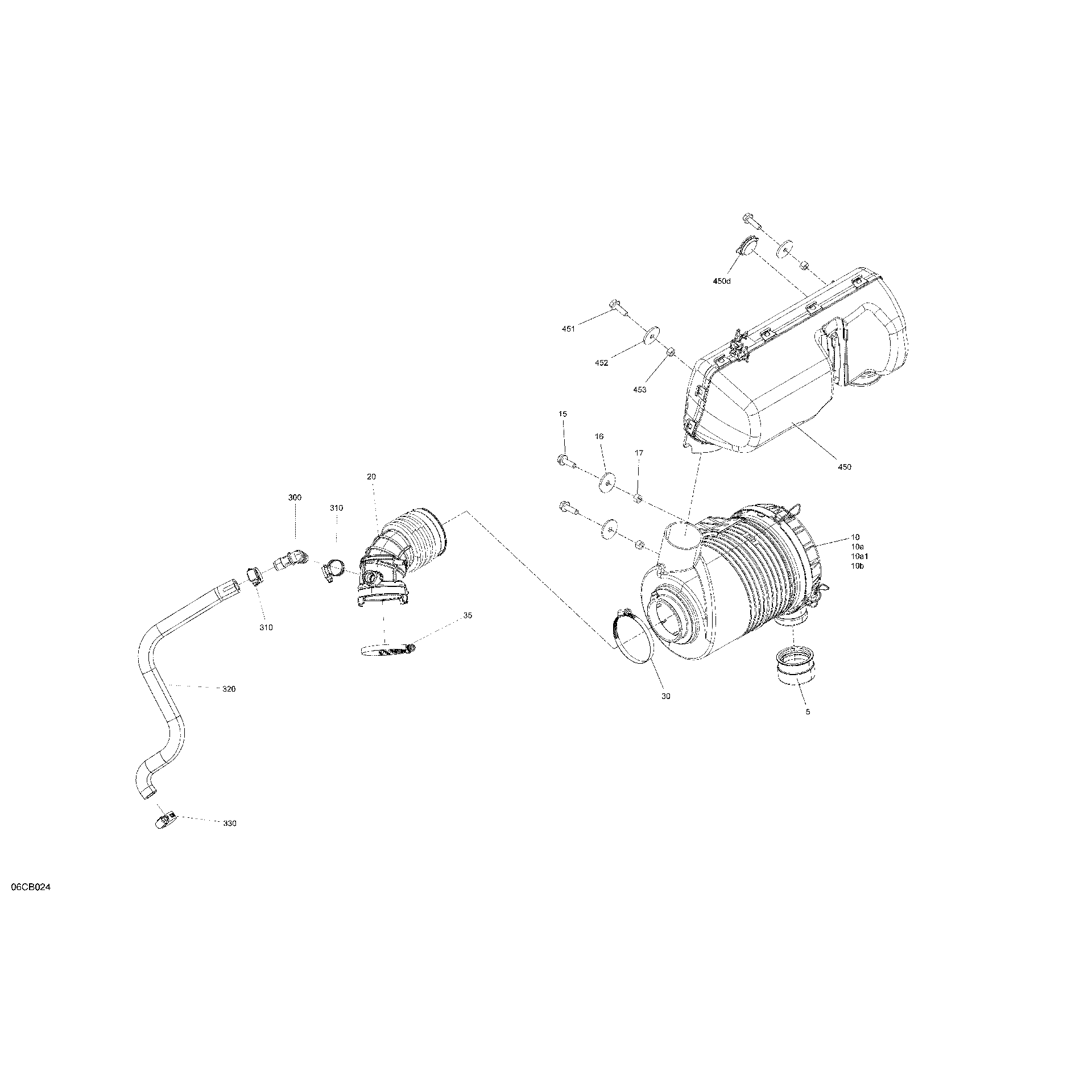 An Image of a Genuine Can-Am Parts Schematic Diagram showing the schematic - ENGINE - AIR INTAKE - NO EVAP