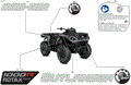 BODY - FEATURE DECALS - 2025 CAN AM OUTLANDER 1000R 4X4 DPS - GRANITE GREY - (2)