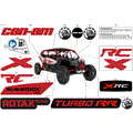 BODY - DECALS - 2024 CAN AM MAVERICK MAX TURBO RR X RC 72 INCH - HYBRID WHITE PEARL - 72" WIDTH CALI