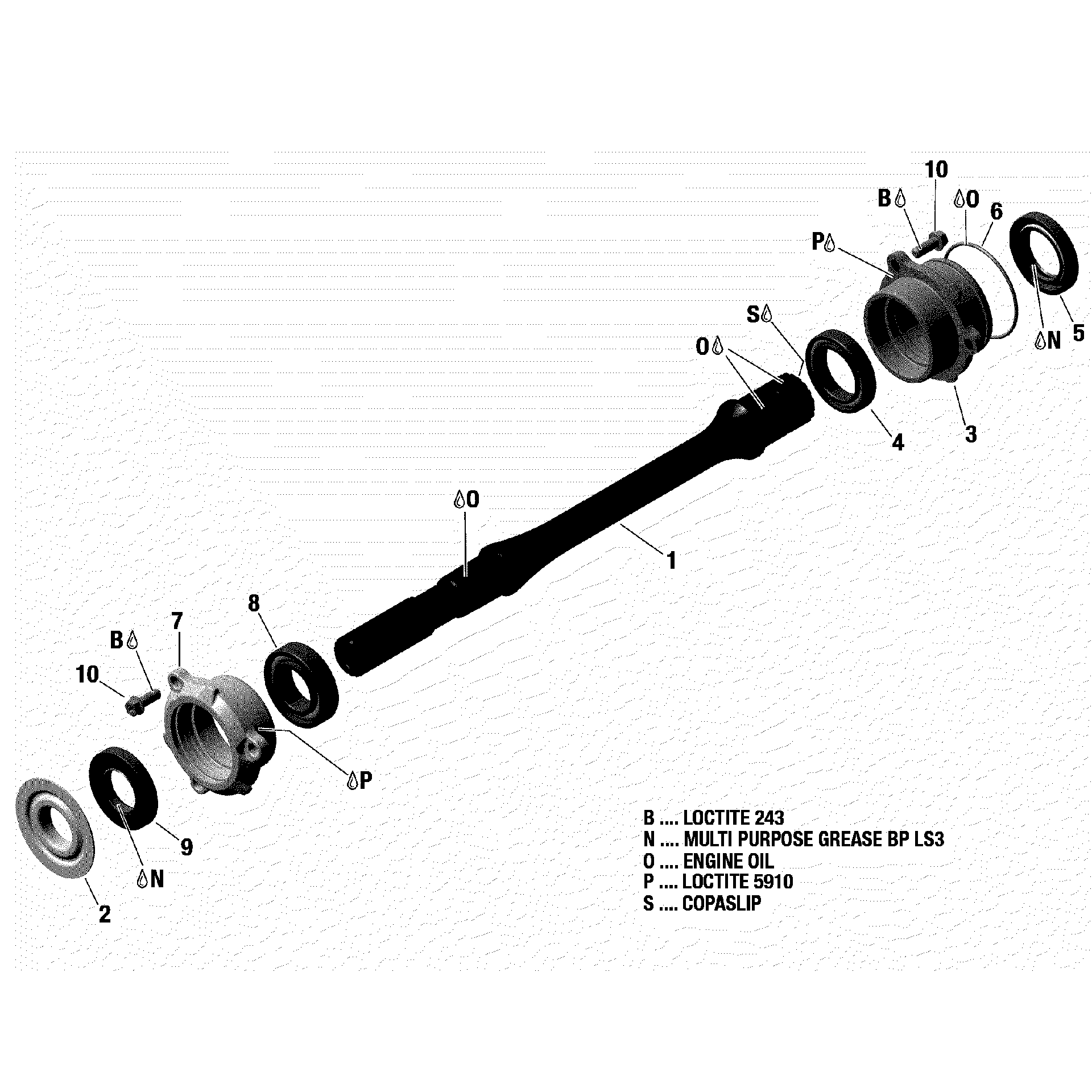 An Image of a Genuine Can-Am Parts Schematic Diagram showing the schematic - DRIVE SHAFT
