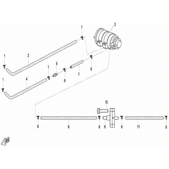 An Image of a genuine CFMOTO Parts Schematic Diagram showing the group - FUEL EVAPORATION RECYCLE SYSTEM - 2016 CFMOTO CFORCE 800 X8