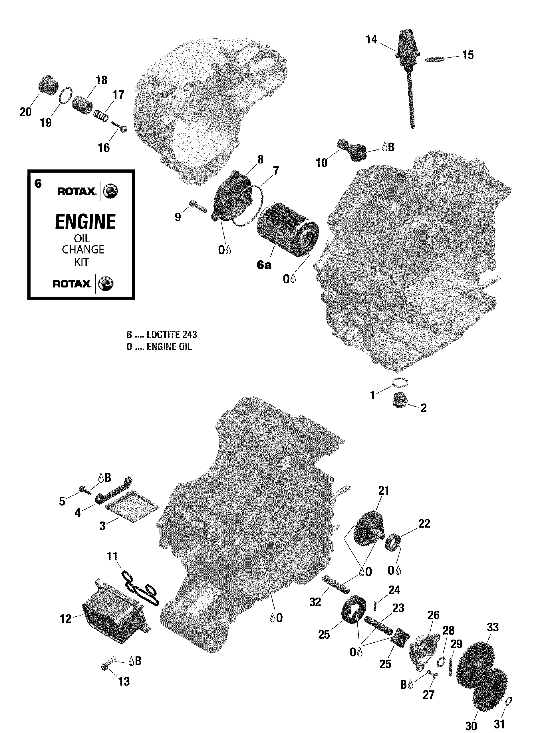 An Image of a Genuine Can-Am Parts Schematic Diagram showing the schematic - ROTAX - ENGINE LUBRICATION