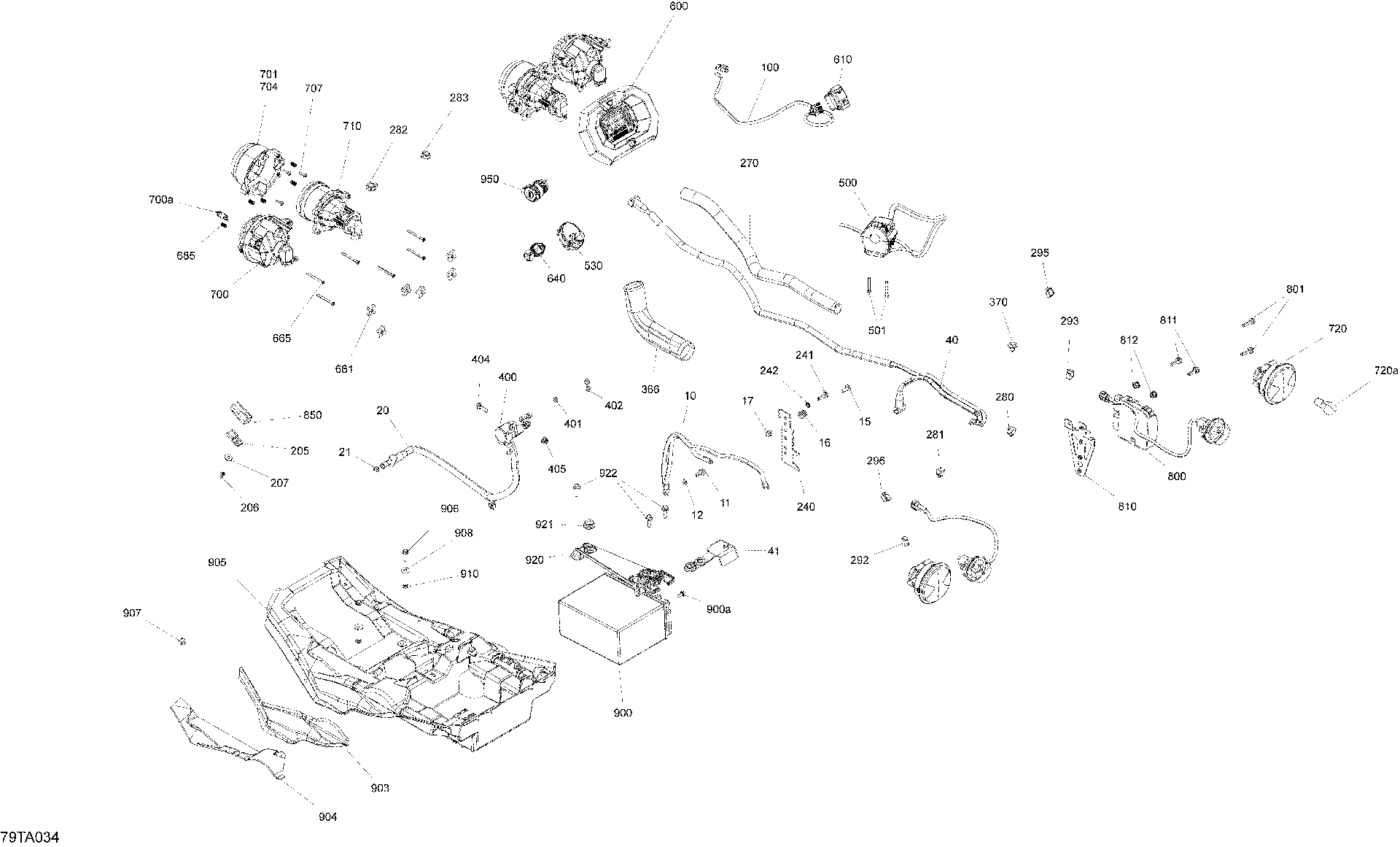 An Image of a Genuine Can-Am Parts Schematic Diagram showing the schematic - ELECTRIC - SYSTEM