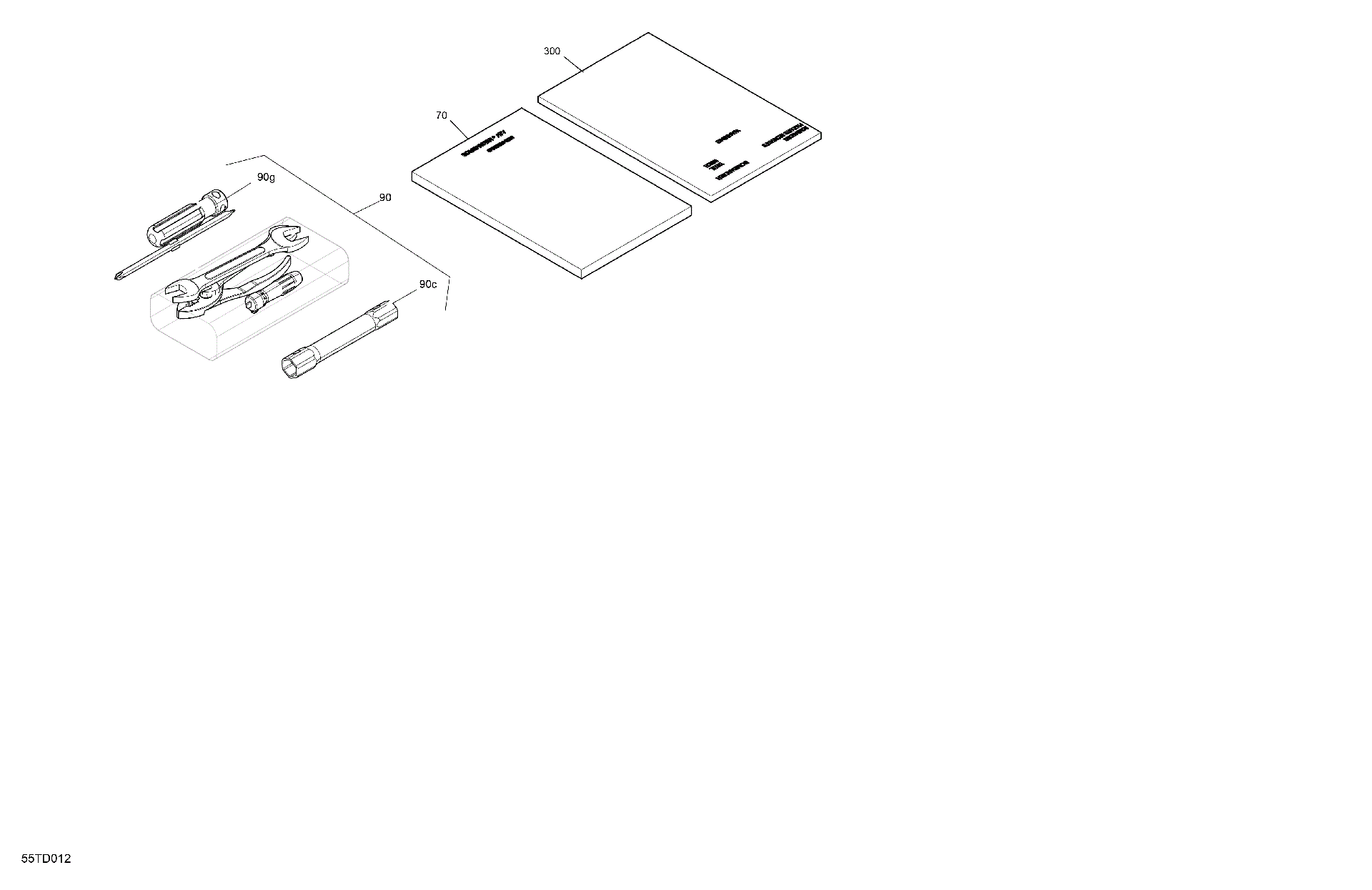 An Image of a Genuine Can-Am Parts Schematic Diagram showing the schematic - BODY - FRONT STORAGE TRAY