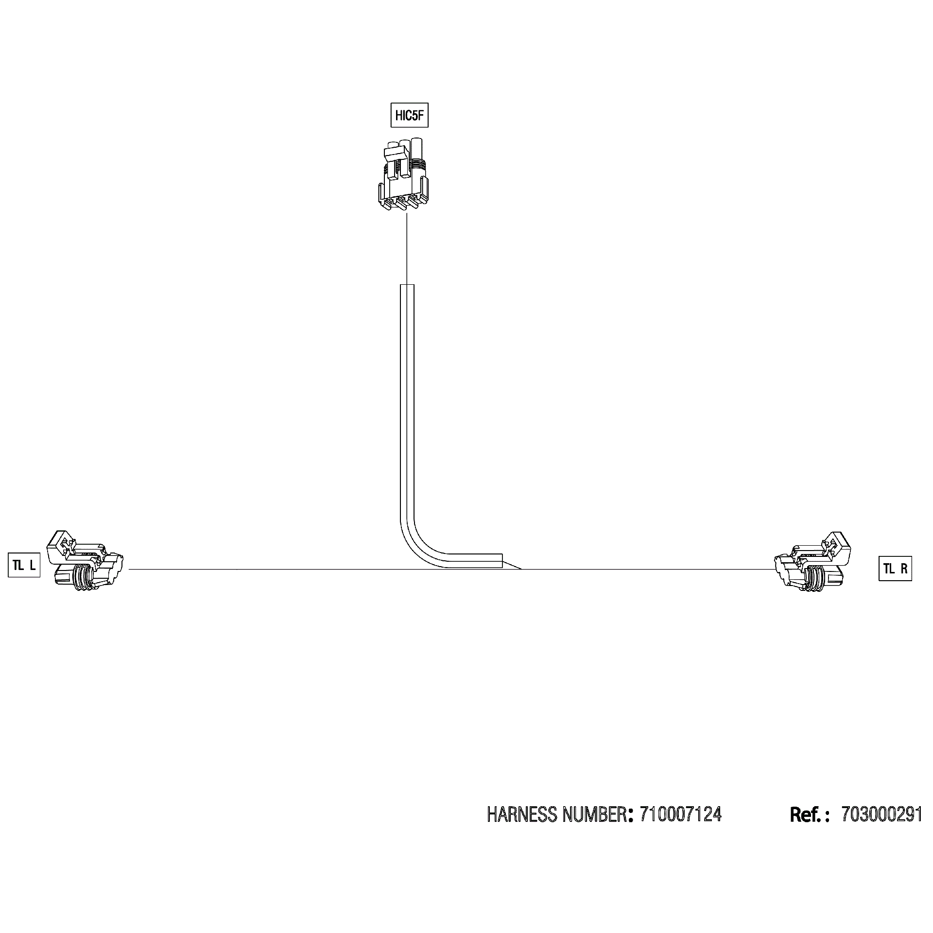 An Image of a Genuine Can-Am Parts Schematic Diagram showing the schematic - ELECTRIC - TAILLIGHT WIRING HARNESS