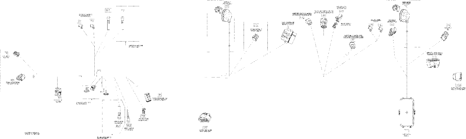 An Image of a Genuine Can-Am Parts Schematic Diagram showing the schematic - ELECTRICAL HARNESS - 710004957 EXCEPT DPS