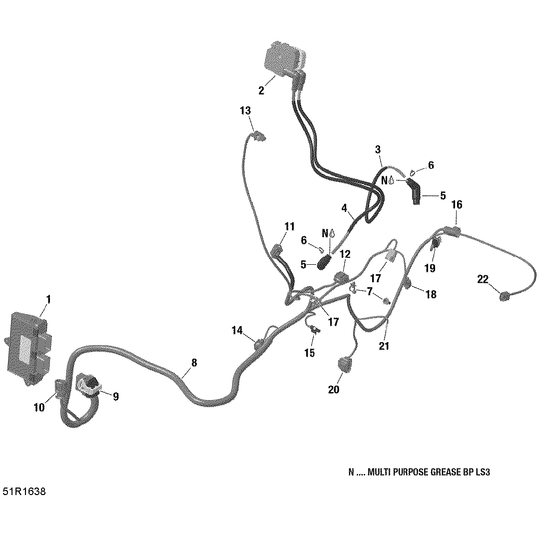 An Image of a Genuine Can-Am Parts Schematic Diagram showing the schematic - ENGINE HARNESS AND ELECTRONIC MODULE - HD8