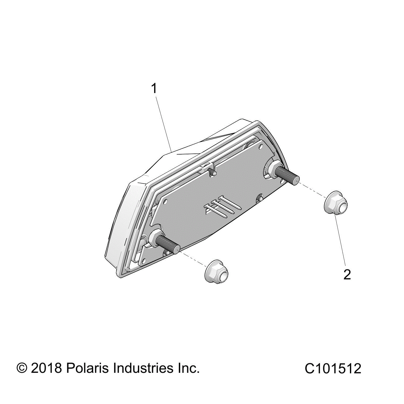 An Image of a Genuine Polaris Parts Schematic Diagram showing the schematic - ELECTRICAL: TAILLIGHT - 2026 POLARIS SCRAMBLER XP 1000 S 49S