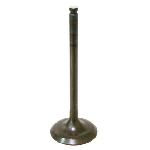 The Yamaha YFZ450 Intake Valve by Bronco, featuring a long, cylindrical stem and wide, flat base to boost engine performance, stands upright on a white background.