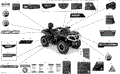 DECALS - XTP - 2020 CAN AM OUTLANDER MAX 1000R EFI