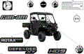 BODY - DECALS - 2026 CAN AM DEFENDER MAX HD9 XT - STEALTH BLACK - 62" WIDTH - (2)