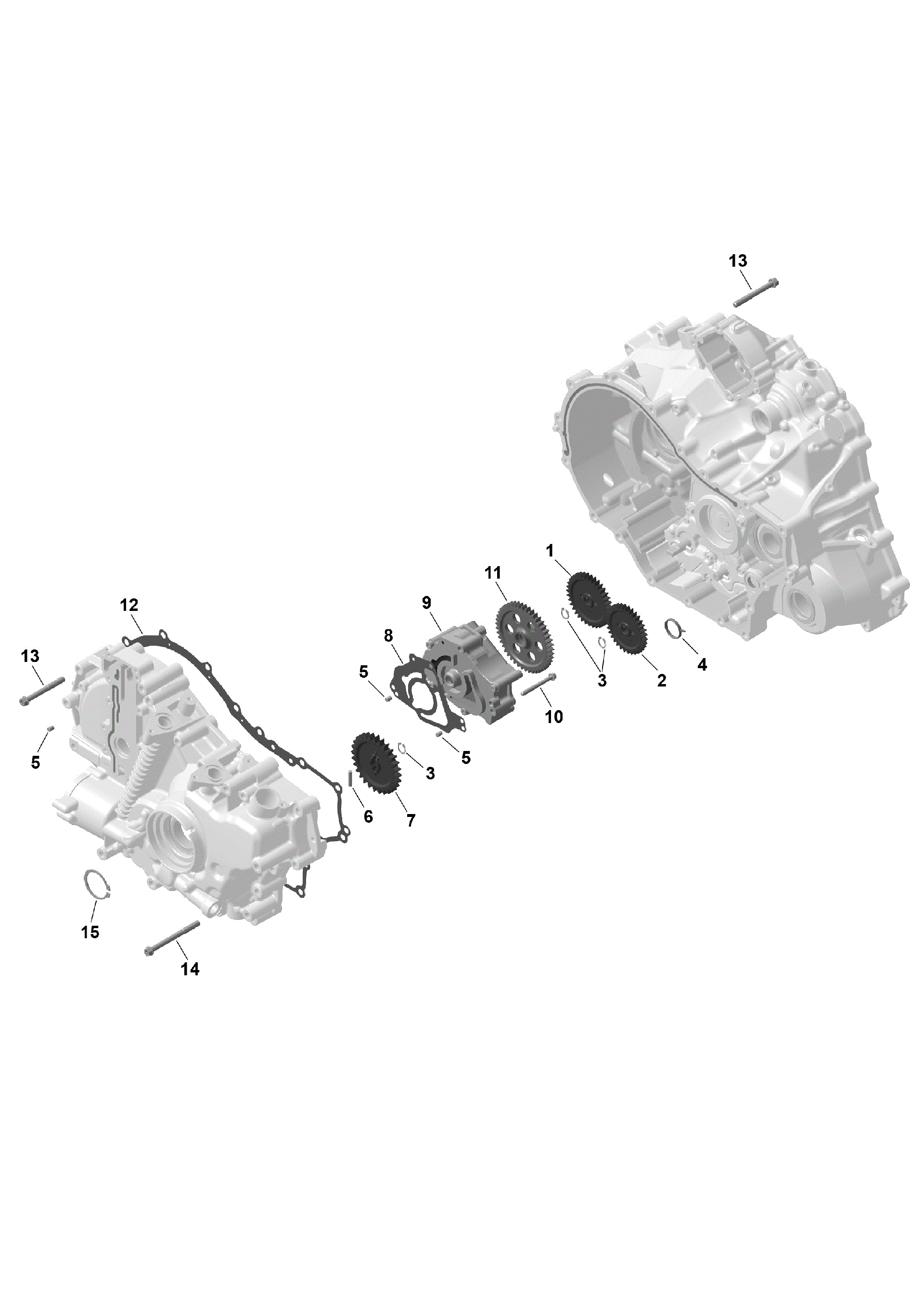 An Image of a Genuine Can-Am Parts Schematic Diagram showing the schematic - ROTAX - GEARBOX OIL PUMP