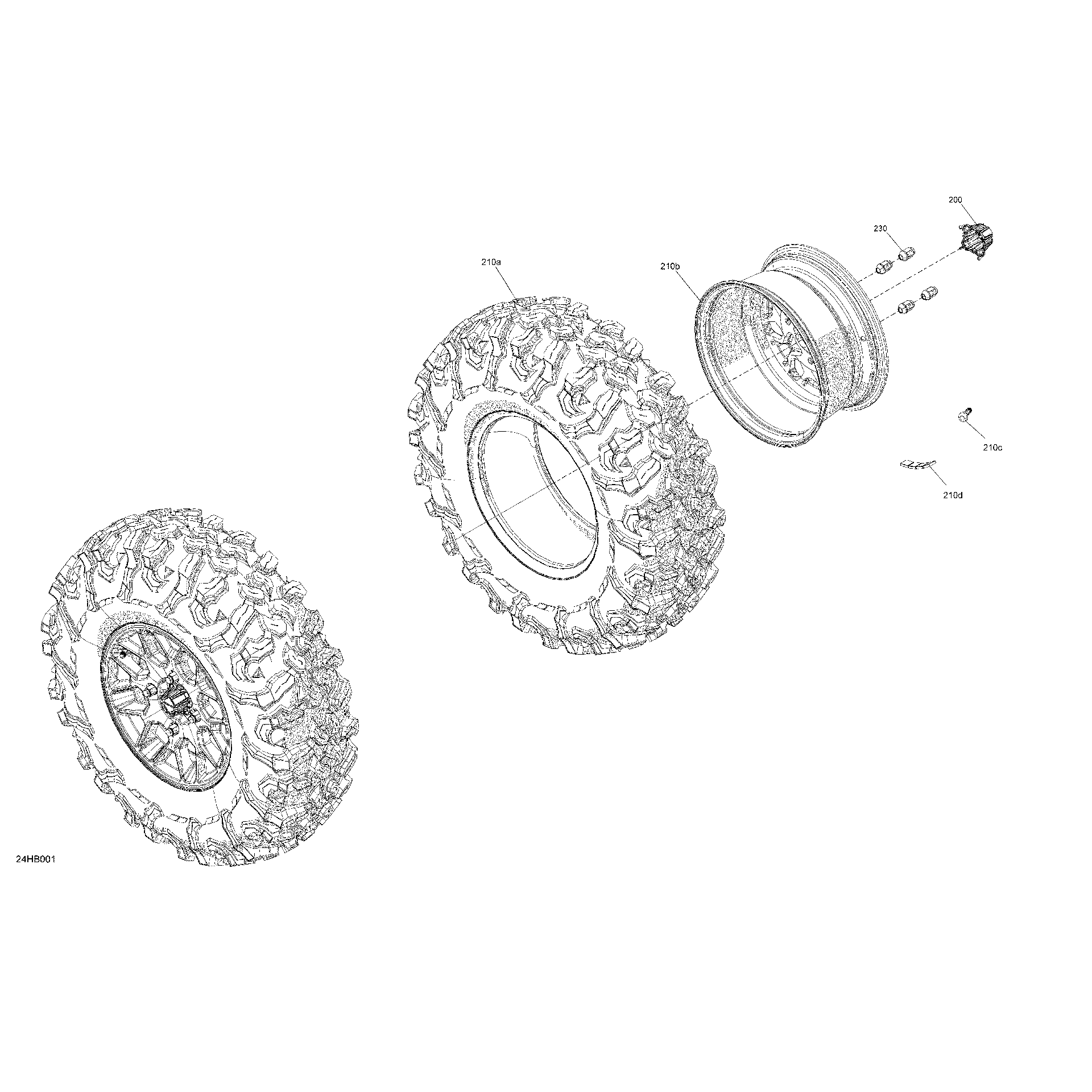 An Image of a Genuine Can-Am Parts Schematic Diagram showing the schematic - DRIVE - FRONT WHEELS