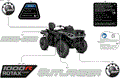 BODY - FEATURE DECALS - 2026 CAN AM OUTLANDER MAX 1000R 4X4 DPS - GRANITE GREY