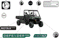 BODY - DECALS - 2025 CAN AM DEFENDER PRO HD10 DPS - COMPASS GREEN - 64" WIDTH CALI