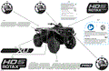 BODY - FEATURE DECALS - 2024 CAN AM OUTLANDER PRO HD5 4X4 XU - TUNDRA GREEN