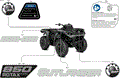 BODY - FEATURE DECALS - 2026 CAN AM OUTLANDER 850 4X4 DPS - CALI - GRANITE GREY
