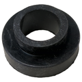 Black rubber radiator collar with a raised circular opening and wide, rounded base.