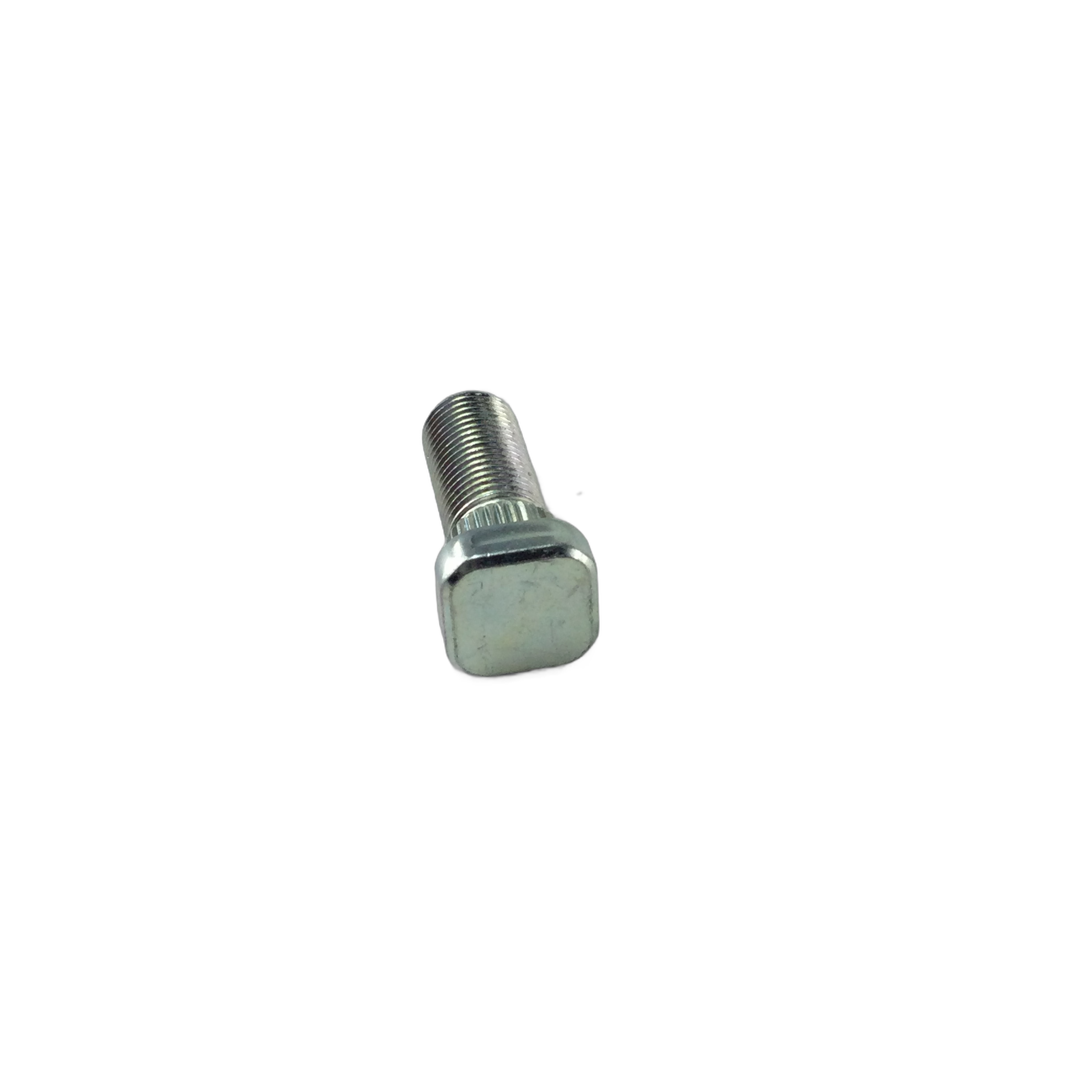 An upright Serration Bolt by Yamaha with a square head and threaded shaft, shown on a white background—compatible as OEM bolt 90114-12806-00 for Yamaha UTV parts and off-road ATV accessories.