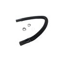 The High Pressure Fuel Hose Efi (Replaces 9060-120004) by CFMOTO is a black braided flexible hose with clamps and connectors, shown on a white background—perfect for Off Road vehicle OEM engine performance parts replacement.