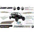BODY - DECALS - 2024 CAN AM MAVERICK MAX TURBO RR RS 72 INCH - CATALYST GRAY - 72" WIDTH