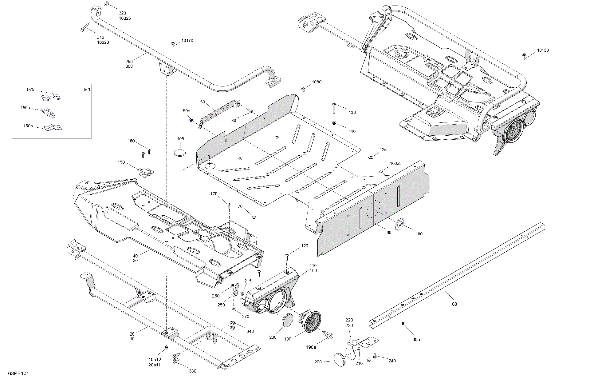An Image of a Genuine Can-Am Parts Schematic Diagram showing the schematic - BODY - CARGO