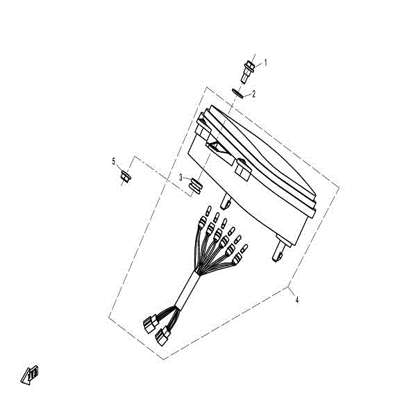 An Image of a Genuine CFMOTO Parts Schematic Diagram showing the schematic - ODOMETER - 2015 CFMOTO ZFORCE 600