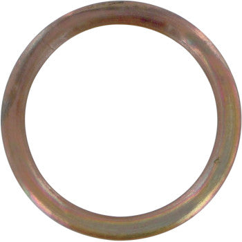 The Kawasaki Exhaust Gasket by Vesrah is a metallic, circular gasket with a smooth surface and a subtle bronze or gold tint, shown against a white background.
