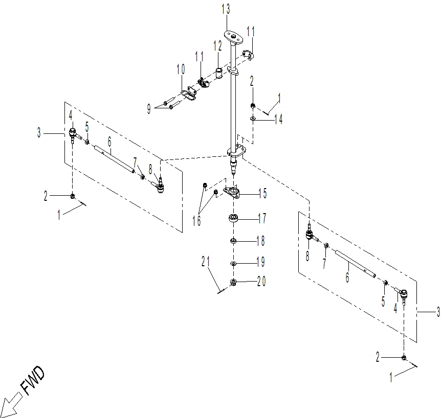 An Image of a Genuine Can-Am Parts Schematic Diagram showing the schematic - MECHANIC - STEERING X XC