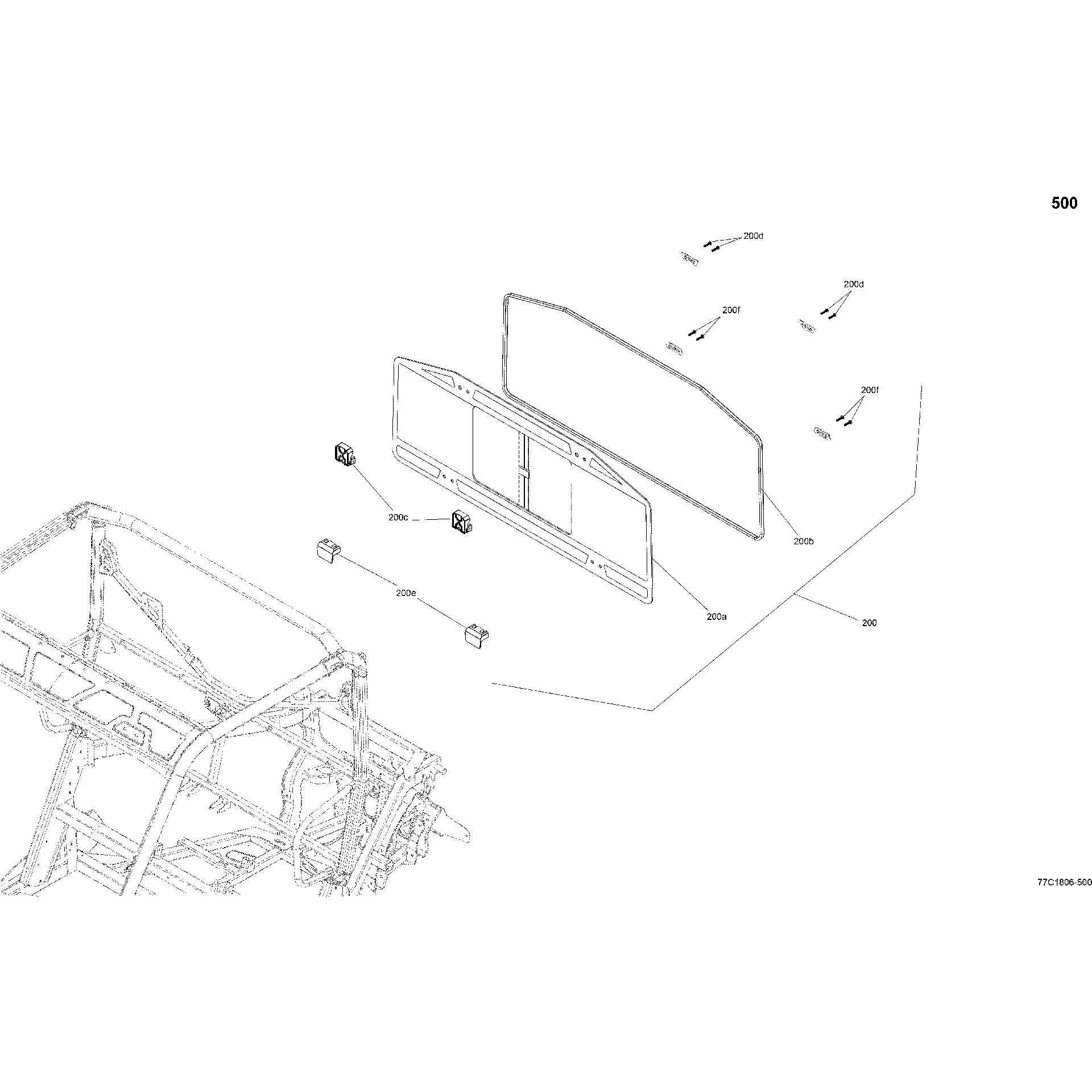 An Image of a Genuine Can-Am Parts Schematic Diagram showing the schematic - CAB INTERIOR - DIVISIONS