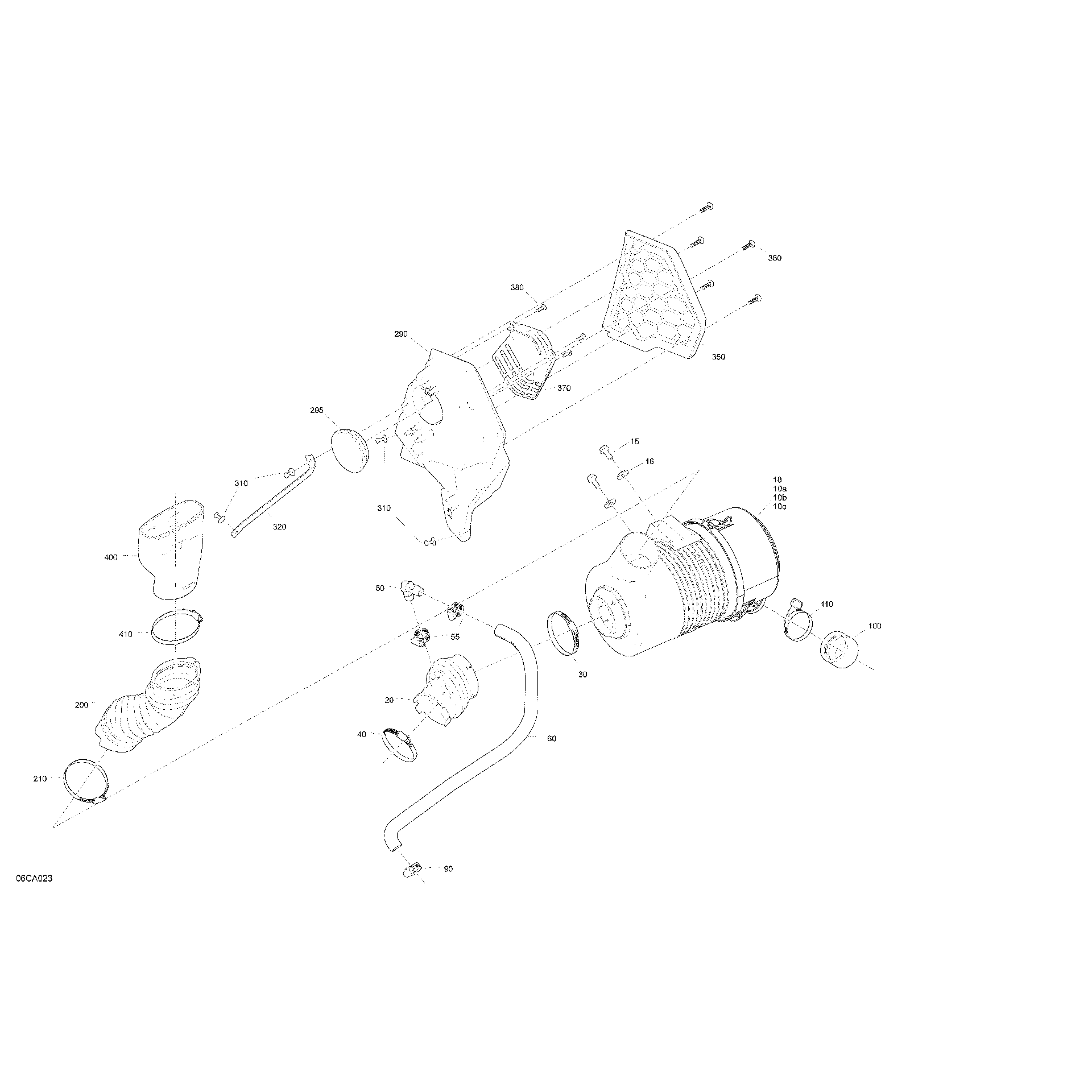 An Image of a Genuine Can-Am Parts Schematic Diagram showing the schematic - ENGINE - AIR INTAKE