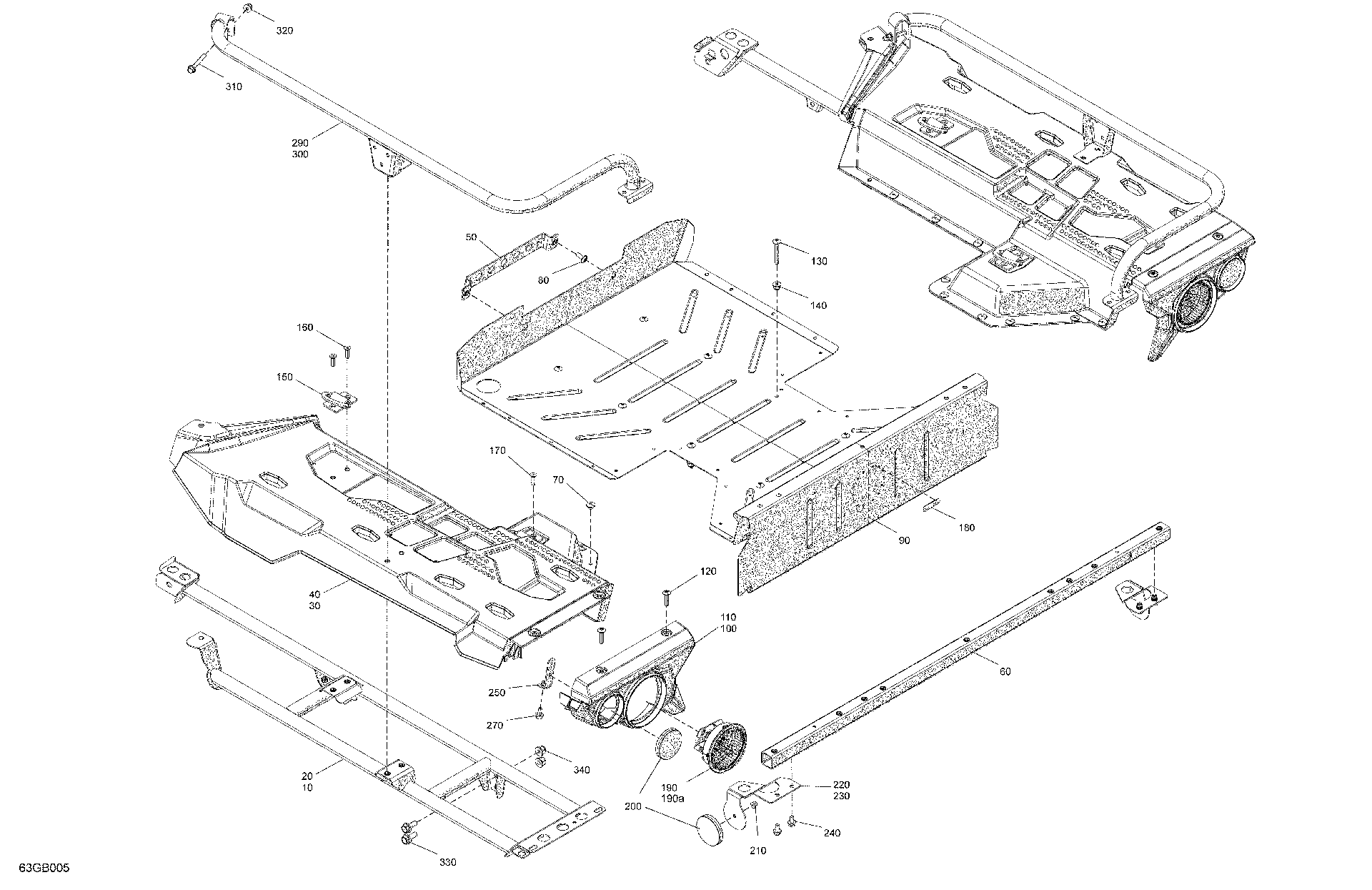 An Image of a Genuine Can-Am Parts Schematic Diagram showing the schematic - BODY - CARGO