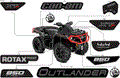 BODY - FEATURE DECALS - 2018 CAN AM OUTLANDER 4X4 XT P 850 EFI - TIMELESS BLACK METALLIC