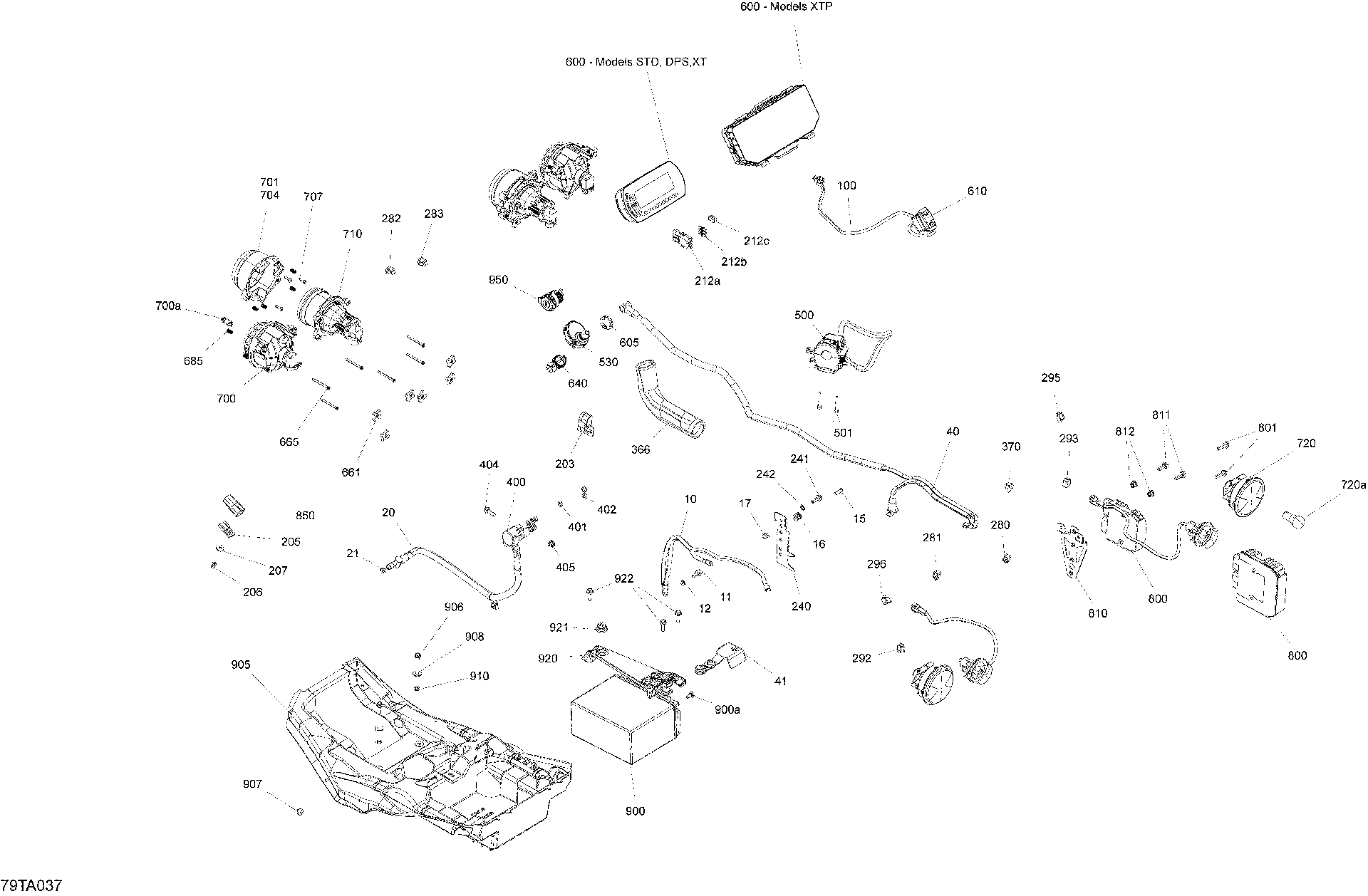 An Image of a Genuine Can-Am Parts Schematic Diagram showing the schematic - ELECTRIC - SYSTEM