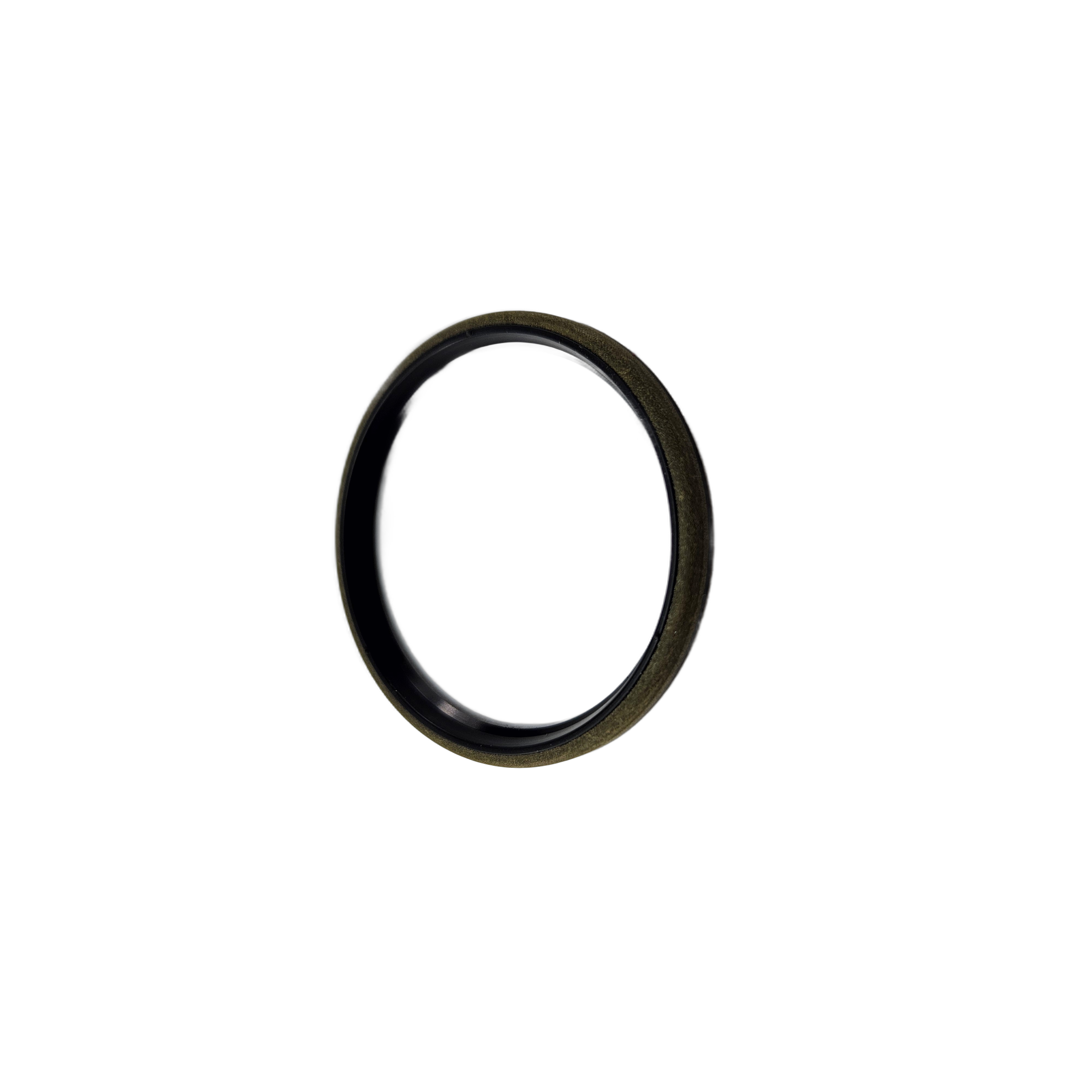 Black circular oil seal with smooth outer edge for Yamaha vehicles.