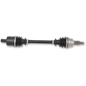 The Polaris Axle Kit Complete Super Duty Front Left & Right by Epi features premium steel shafts, black rubber boots, and durable metallic joints, designed to transfer torque efficiently from the engine to the wheels.