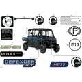 BODY - DECALS - 2026 CAN AM DEFENDER HD11 XT CAB - DUSTY NAVY SATIN - 65" WIDTH