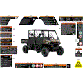 BODY - WARNING DECALS - 2025 CAN AM DEFENDER MAX HD9 XT - DUSTY NAVY - 62" WIDTH