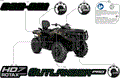 BODY - FEATURE DECALS - 2026 CAN AM OUTLANDER PRO MAX HD7 4X4 HUNT - CALI - DARK WILDLAND CAMO